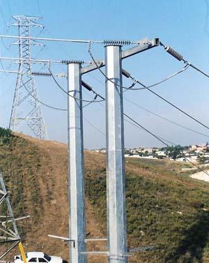 De hete onderdompeling galvnaized Electric Power Pool 8m hoogte voor 132KV-Transmissielijn 2
